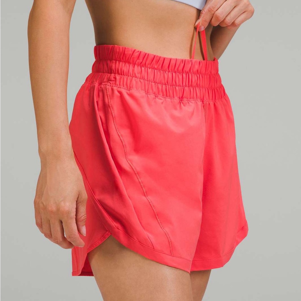 Lululemon Track That High Rise Athletic Short 5” Pale Raspberry Size 8 - Picture 3 of 10